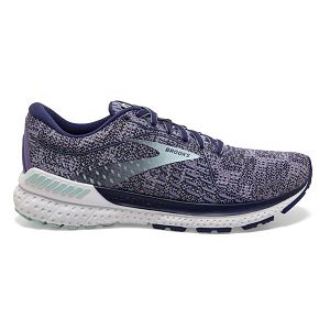 Brooks Adrenaline GTS 21 Road Running Shoes - Womens, Purple/Blue/White | IE-EHM913478